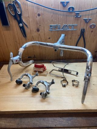 Manubrio bici con freni Weinmann e porta borraccia
