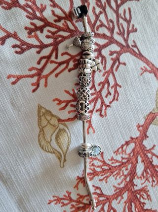 Bracciale Pandora con 8 Charm e 2 Clip