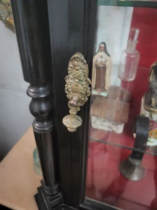 Antigüedades Vitrina Madera y cristal