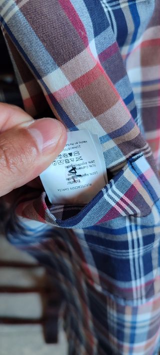 AMERICANA HOMBRE TARTAN AZUL BLANCO ROJO