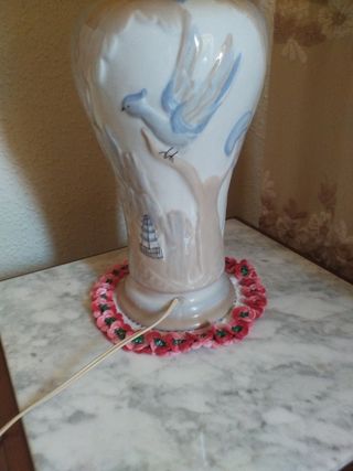 Lámpara de mesa vintage con pantalla