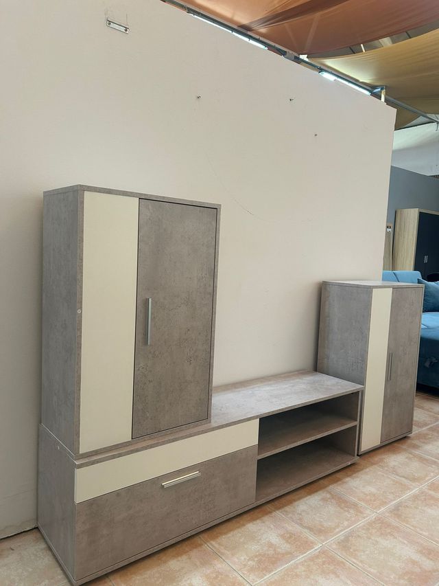 Novo Conjunto de Mobiliário TV Cinza - Moderno