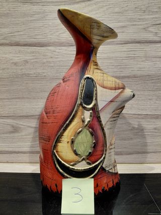 1 Vaso etnico metallo multicolor