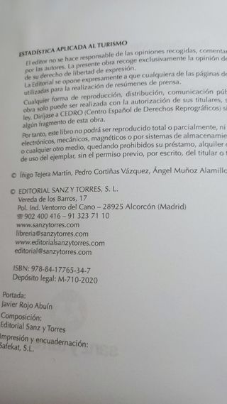 Estadística aplicada al turismo (Spanish Edition)