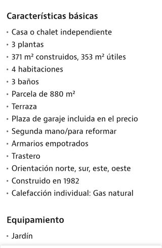Chalet 3 plantas con parcela y garaje. Ver fotos.