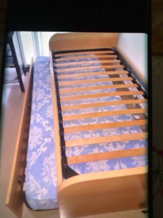 Cama individual de madera 90x190
