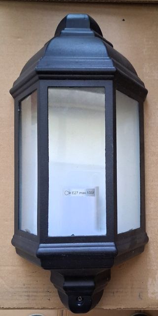 Applique da esterno nero E27 max 100W