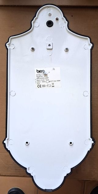 Applique da esterno nero E27 max 100W