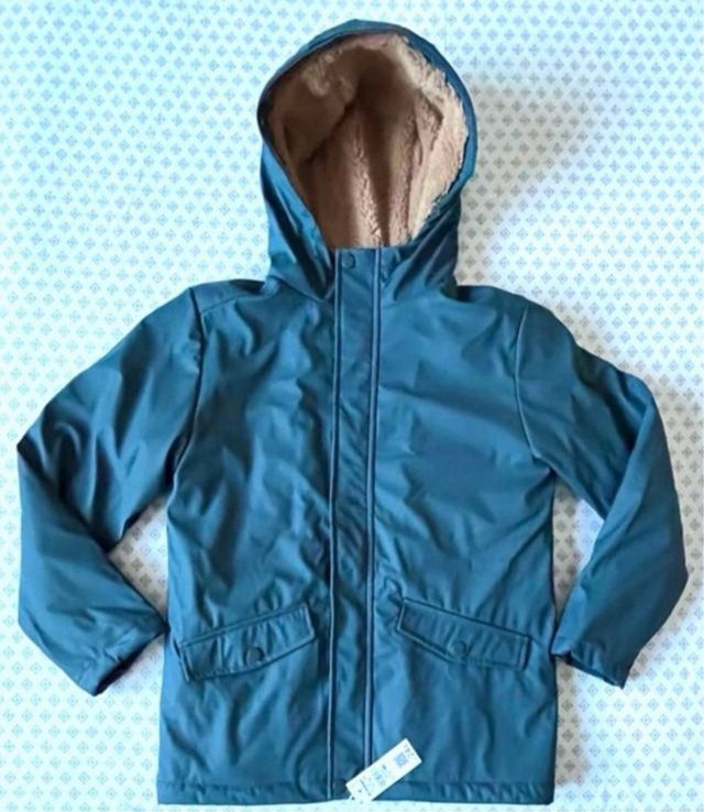 ANORAK COM CAPUZ E FORRO CASACO PARA MENINO T. 11-12 anos