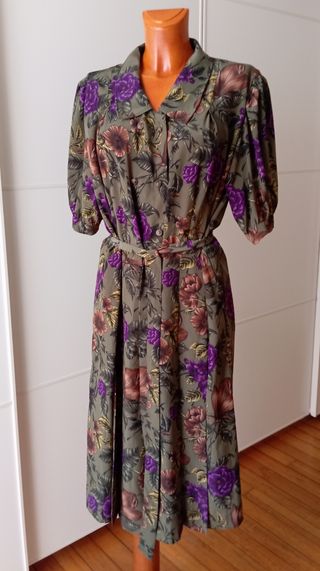 Vestido floral vintage.