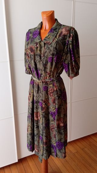 Vestido floral vintage.