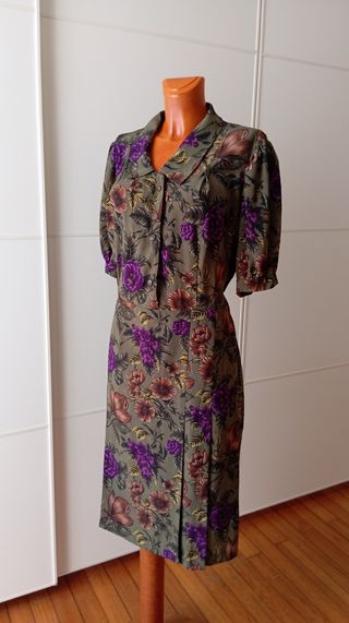 Vestido floral vintage.
