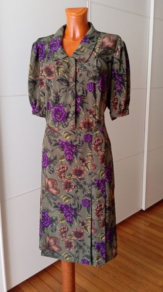 Vestido floral vintage.