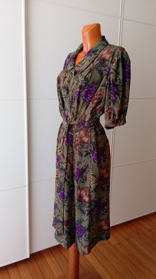 Vestido floral vintage.