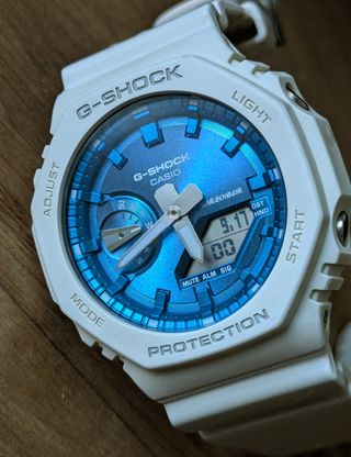 G-Shock GA-2100WS-7AER Reloj Blanco y Azul