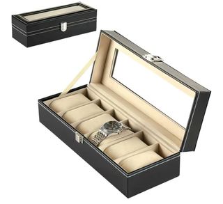 Scatola porta orologi con 6 posti