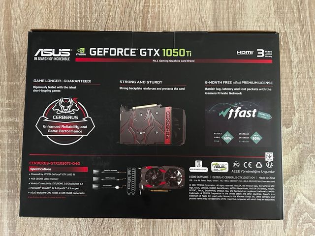 ASUS GeForce GTX 1050 Ti 4GB OC Edition más regalo