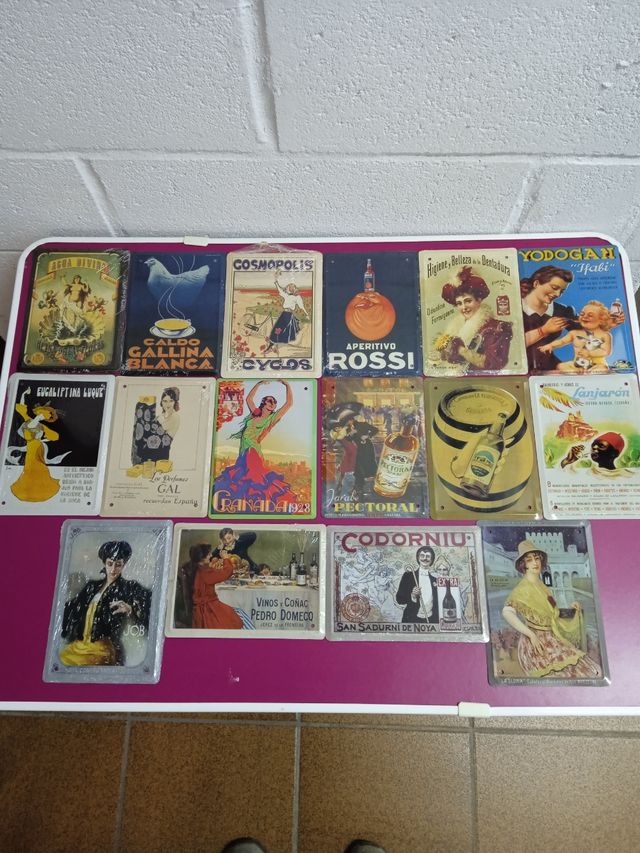 Lote de 33 Placas Publicitarias Antiguas