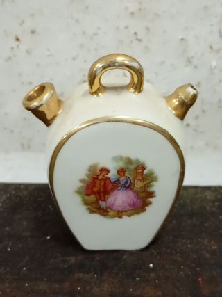 LIQUIDACIÓN Botijo porcelana pequeño decorado
