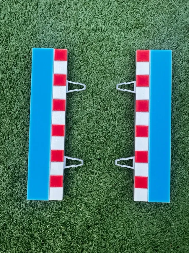 Set bordes piano muro Scalextric azul"Miami"