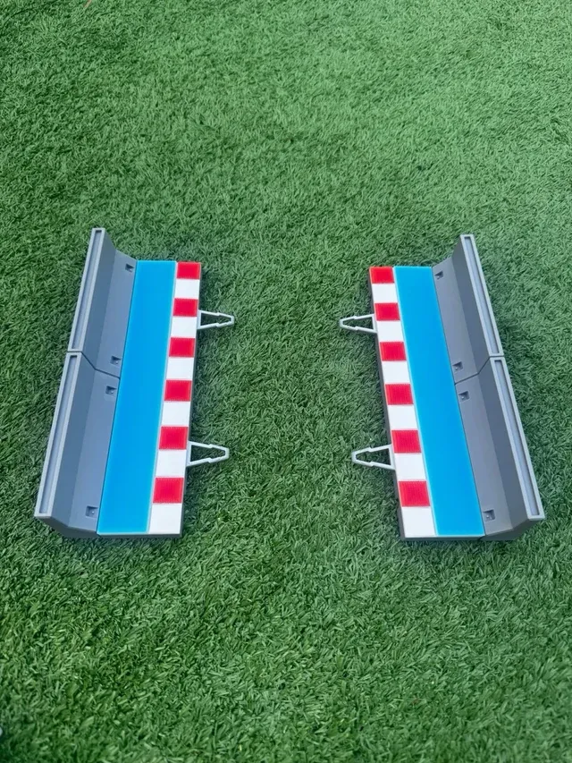 Set bordes piano muro Scalextric azul"Miami"