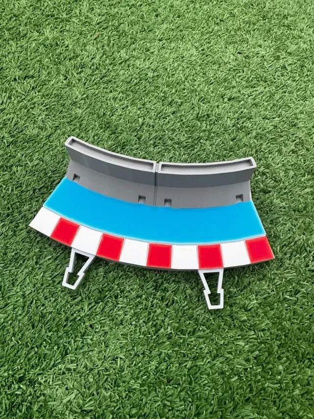 Set bordes piano muro Scalextric azul"Miami"