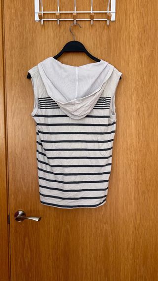 Chaleco/camiseta chico rayas beige y negro