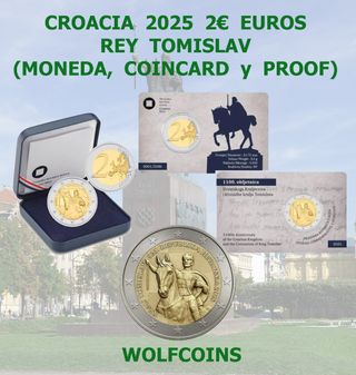 🇭🇷 CROACIA MONEDA 2€ EUROS 2025 "REY TOMISLAV"