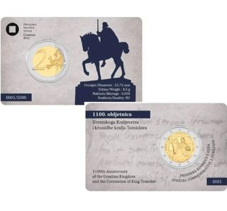 🇭🇷 CROACIA MONEDA 2€ EUROS 2025 "REY TOMISLAV"