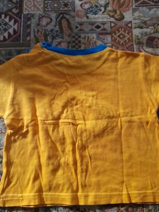 Maglietta gialla per bambini con auto 3 mesi