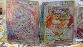 Cartas Pokémon Sylveon EX y Eevee EX
