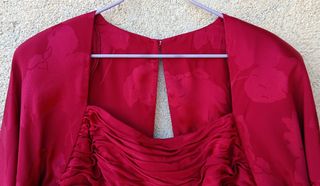 Ann Lawrence Abito Seta Vintage Rosso