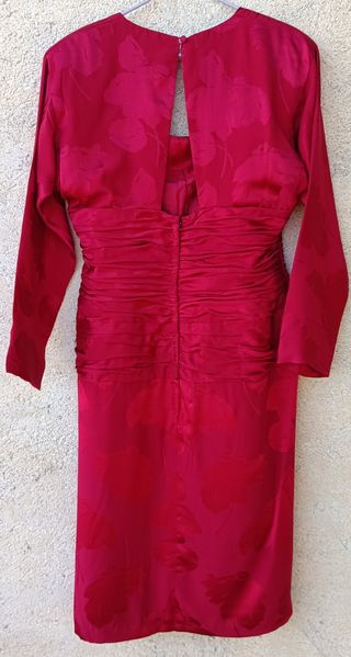 Ann Lawrence Abito Seta Vintage Rosso