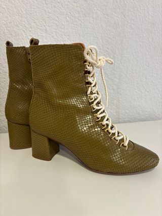 Botines Sézane Piel Efecto Serpiente Talla 38