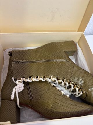 Botines Sézane Piel Efecto Serpiente Talla 38