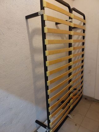 Somier de lamas madera y metal