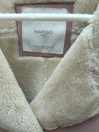 Chaqueta Mango rosa con pelo