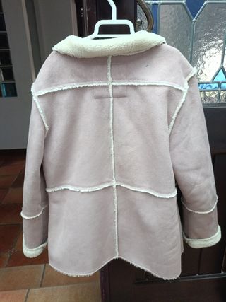 Chaqueta Mango rosa con pelo