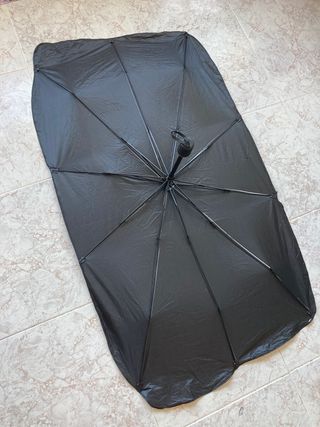 Sombrilla para coche plateada