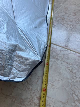 Sombrilla para coche plateada