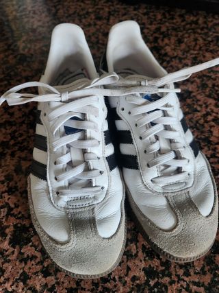 Adidas Samba Blancas y Negras34