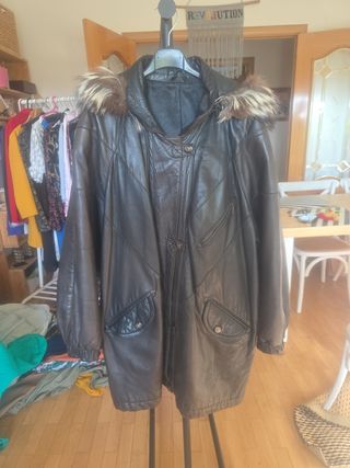 Abrigo de piel mujer oversize