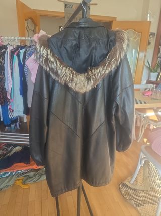 Abrigo de piel mujer oversize