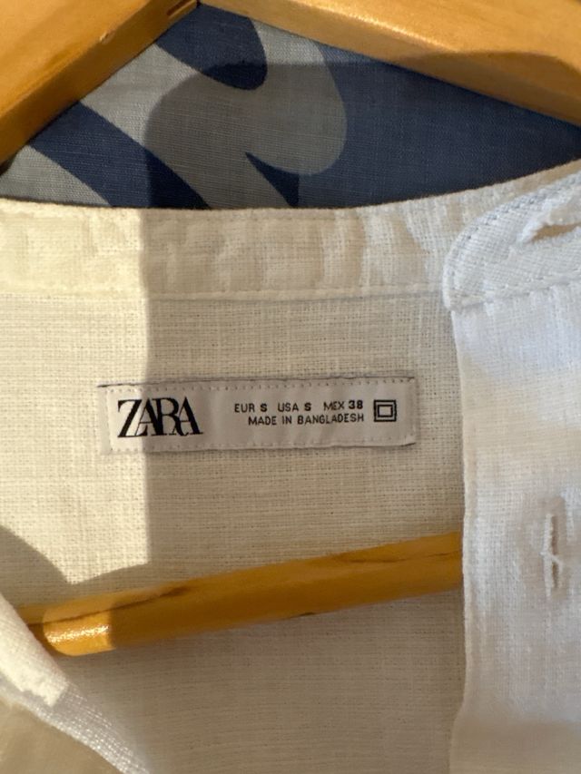 Camisa de lino blanca