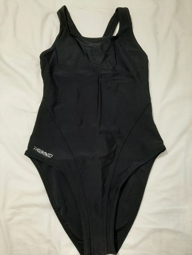 Traje de baño natación mujer negro T.36