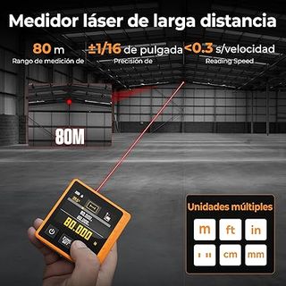 CIGMAN CD80 Medidor Láser 3 en 1 80m