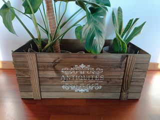 Caja de madera estilo shabby chic