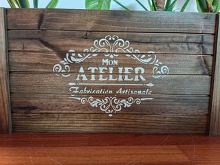 Caja de madera estilo shabby chic