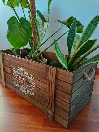 Caja de madera estilo shabby chic