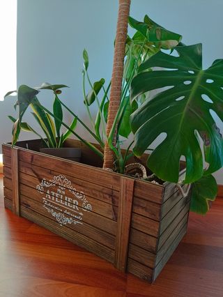 Caja de madera estilo shabby chic